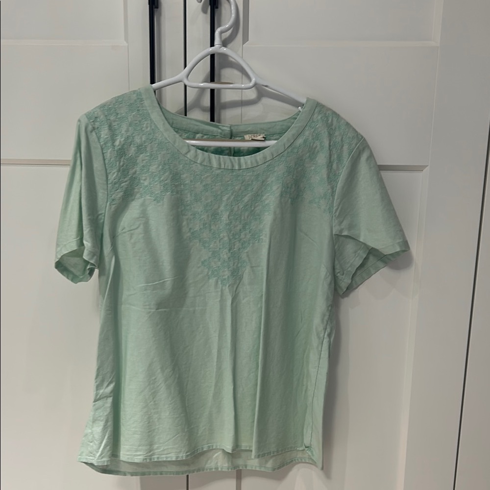 J. Crew Green Boxy Short Sleeve T-Shirt